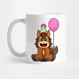 Horse Birthday Party hat Balloon Mug